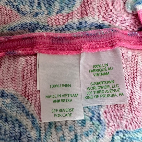 Lilly Pulitzer Mikela TopBarefoot Princess Pink Pout Short Sleeve Size XS - Picture 6 of 6